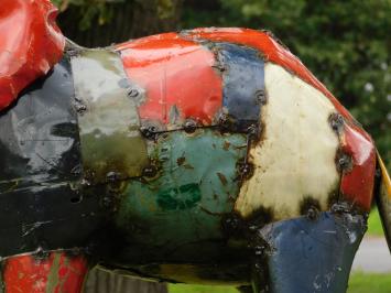 Elefant Igor – 80 x 100 cm – Farbenfrohe Skulptur – Afrikanisches Kunstwerk