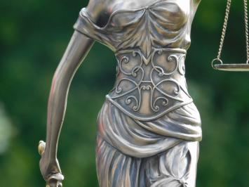 Eenmalig: Beeld Vrouwe Justitia - 46 cm - Polystone in Brons
