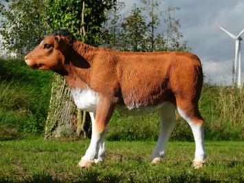 Beeld Kalf - 100 cm - Bruin - Polystone