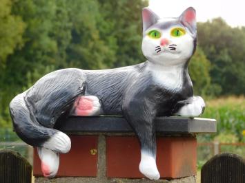 Statue of a Reclining Cat - 33 cm - Polystone