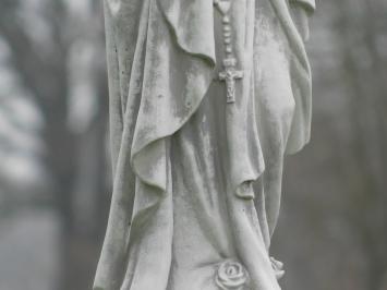 Statue of Mary on Round Pedestal - 135 cm - Stone