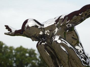 Ceramic ''Olympian'' Statue - Chrome Finish