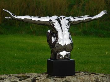 Ceramic ''Olympian'' Statue - Chrome Finish