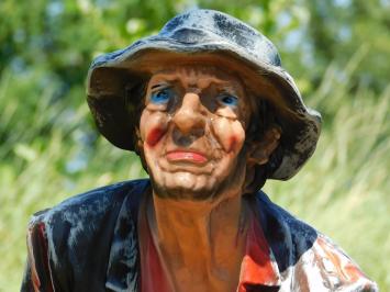 Sculpture of an Old Man with a Walking Stick and a Flask – 90 cm - Polystone