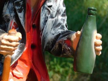 Sculpture of an Old Man with a Walking Stick and a Flask – 90 cm - Polystone