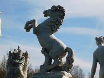 Statue Horse on Pedestal - 160 cm - Stone