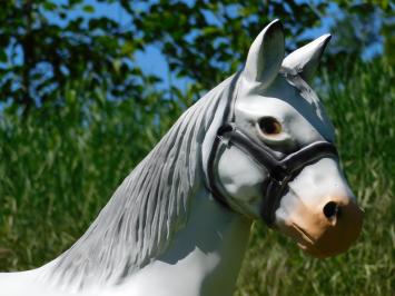 Horse Sculpture - 75 x 70 cm - White - Polystone