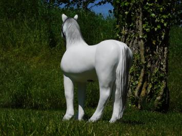 Horse Sculpture - 75 x 70 cm - White - Polystone