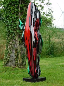 XL Paardenhoofd Kunstbeeld op Voet – 152 cm – Polystone – Modern Design