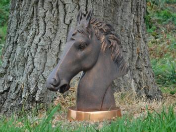 Statue horse's head - alu - copper-look base> Last one!