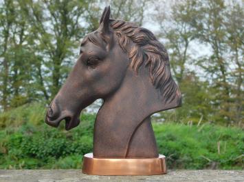 Statue horse's head - alu - copper-look base> Last one!