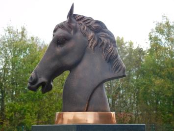 Statue Pferdekopf - Alu - Sockel in Kupferoptik, Letste!
