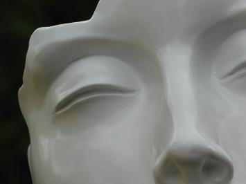 Stylish Statue 'The Face' - Polystone - Height 51 cm - White