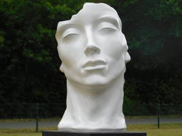Stylish Statue 'The Face' - Polystone - Height 51 cm - White