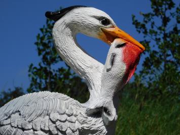Heron with Fish XL – 80 x 70 cm – Polystone