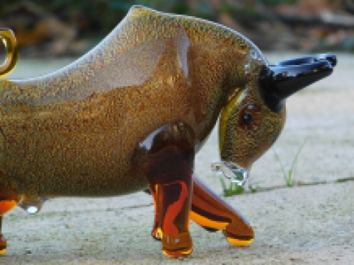 Statue Bull - made entirely of glass