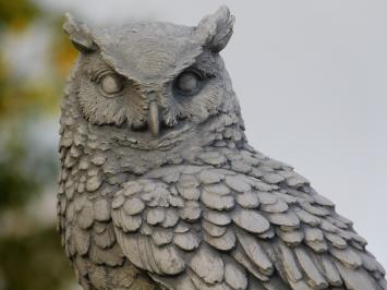 Statue Owl on Tree Trunk - Full Stone - Detailed