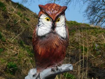 Owl on Stump – 68 cm – Detailed Sculpture – Polystone
