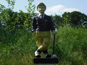Vintage beeld Golfer - 75 cm - Terracotta - eenmalig leverbaar!