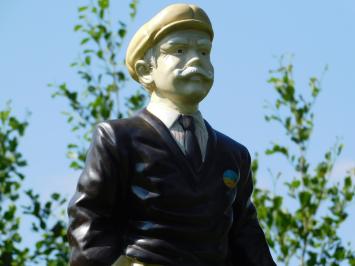 Vintage beeld Golfer - 75 cm - Terracotta - eenmalig leverbaar!