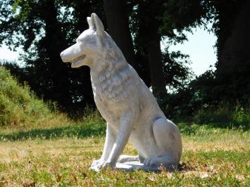 Wolfsskulptur XL – 70 x 60 cm – Stein