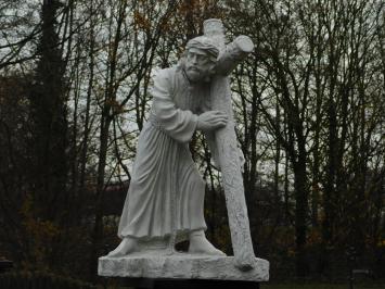 Statue Jesus mit Kreuz XL – 70 cm – Polystone