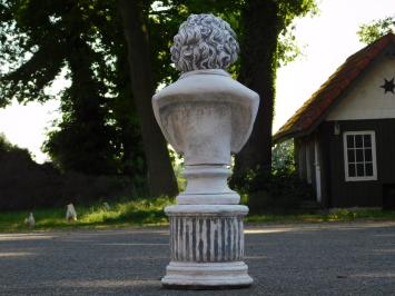Beethoven on Round Pedestal - 76 cm - Stone