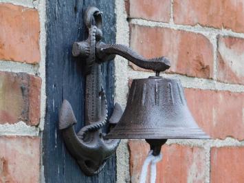 Cast iron doorbell Anchor - Pull Bell with Cord