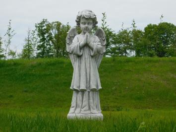 Statue stehend Engel - Vollstein - weiß grau