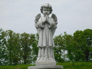 Statue standing Angel - full stone - white grey