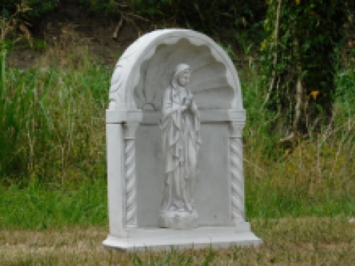 Prayer chapel with Virgin Mary - made entirely of stone - weatherproof