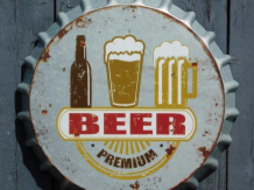 Bierdop - Beer Premium - wanddecoratie metaal