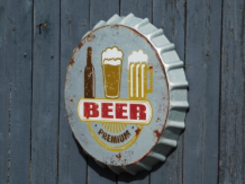 Bierdop - Beer Premium - wanddecoratie metaal