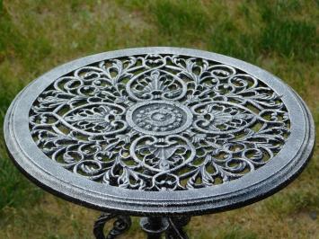 Side table - Silver Grey with Black - Cast iron