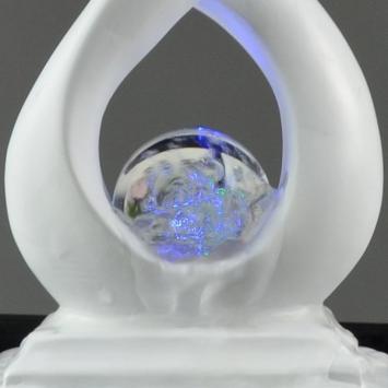 Indoor fountain, abstract sculpture with water ornament