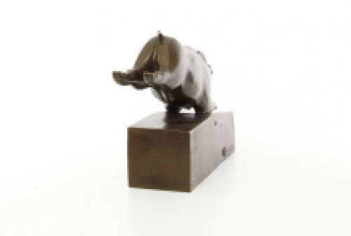 A bronze statue/sculpture of a boar, art deco style