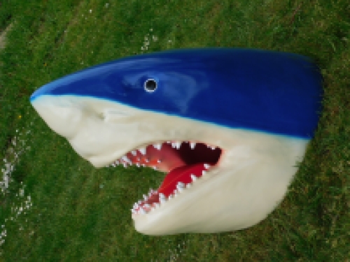 Large shark head with open mouth.