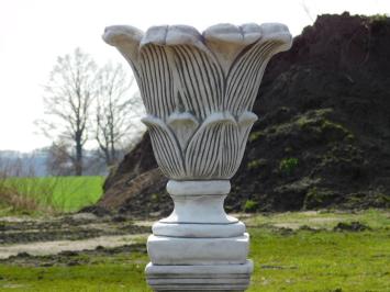 Flowerpot Flower on Pedestal - 105 cm - Stone