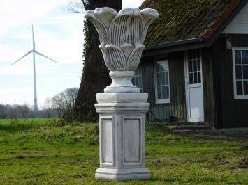 Flowerpot Flower on Pedestal - 105 cm - Stone