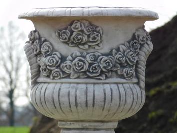 Flowerpot with Roses - 50 cm - Stone