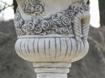 Blumentopf mit Rosen - 50 cm - Stein