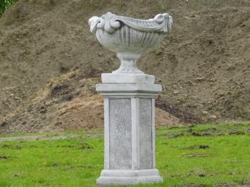 Flower pot on pedestal - 85 cm - Stone