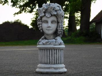 Bloempot Vrouw op Sokkel - 58 cm - Steen