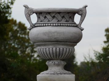 Flower Pot with Ears on Pedestal - 103 cm - Stone
