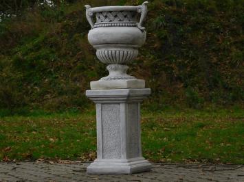 Flower Pot with Ears on Pedestal - 103 cm - Stone