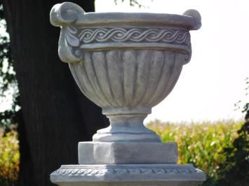 Blumentopf auf Sockel mit Engeln – 108 cm – Stein