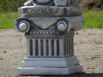 Einmalig: Lächelnder Buddha auf Sockel - 48 cm - Stein
