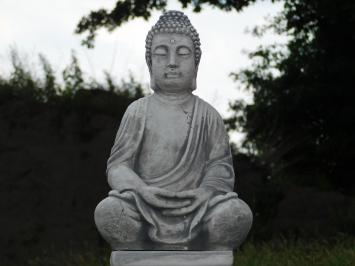 Einmalig: Buddha auf Sockel - 83 cm - Stein