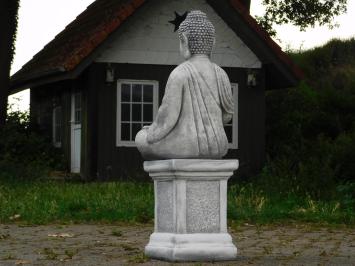 Einmalig: Buddha auf Sockel - 83 cm - Stein