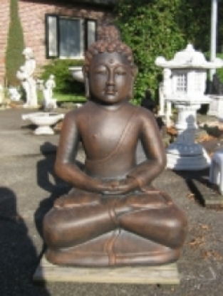 Meditierender Buddha XXL, schöne Vollstein-Gartenskulptur